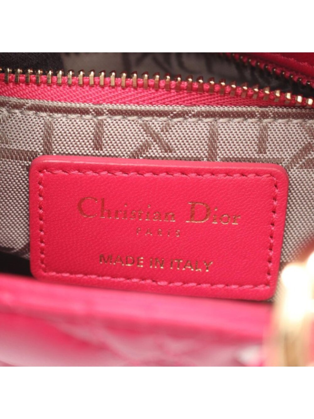 Dior Handbag Lady Dior Mini Cannage 2-Way Magenta Leather Lady Dior Tote - Picture 4 of 15